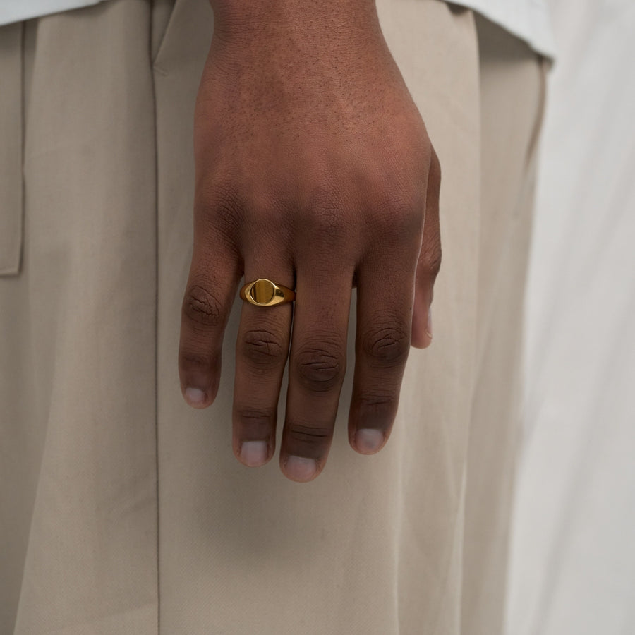 Oval Tiger's Eye (Gold)