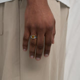 Oval Tiger's Eye Ring (Silber)