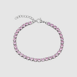 Tennis Pink Bracelet (Silber)