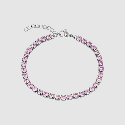 Tennis Pink Bracelet (Silber)