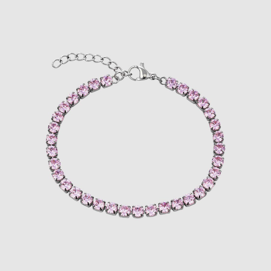 Tennis Pink Bracelet (Silber)