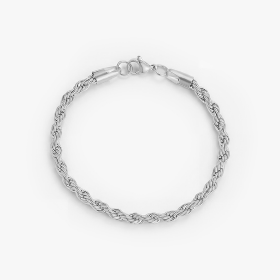 Rope Bracelet (Zilver) 5MM