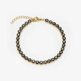 Tennis Black Bracelet (Gold)