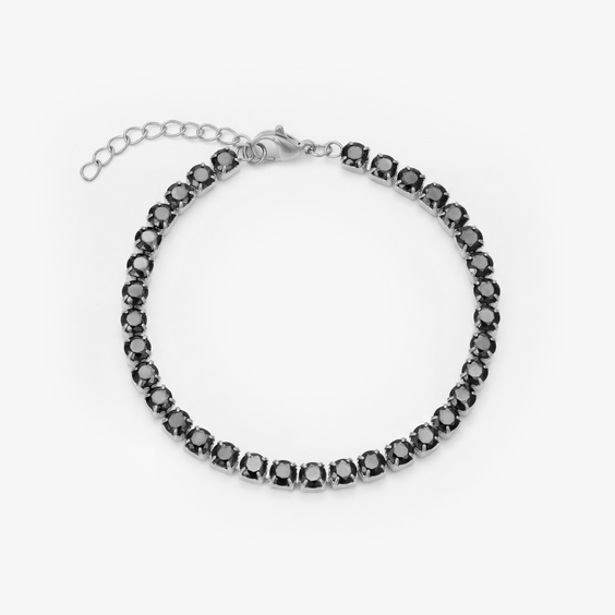 Tennis Black Bracelet (Silber)