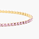 Tennis Pink Bracelet (Gold)