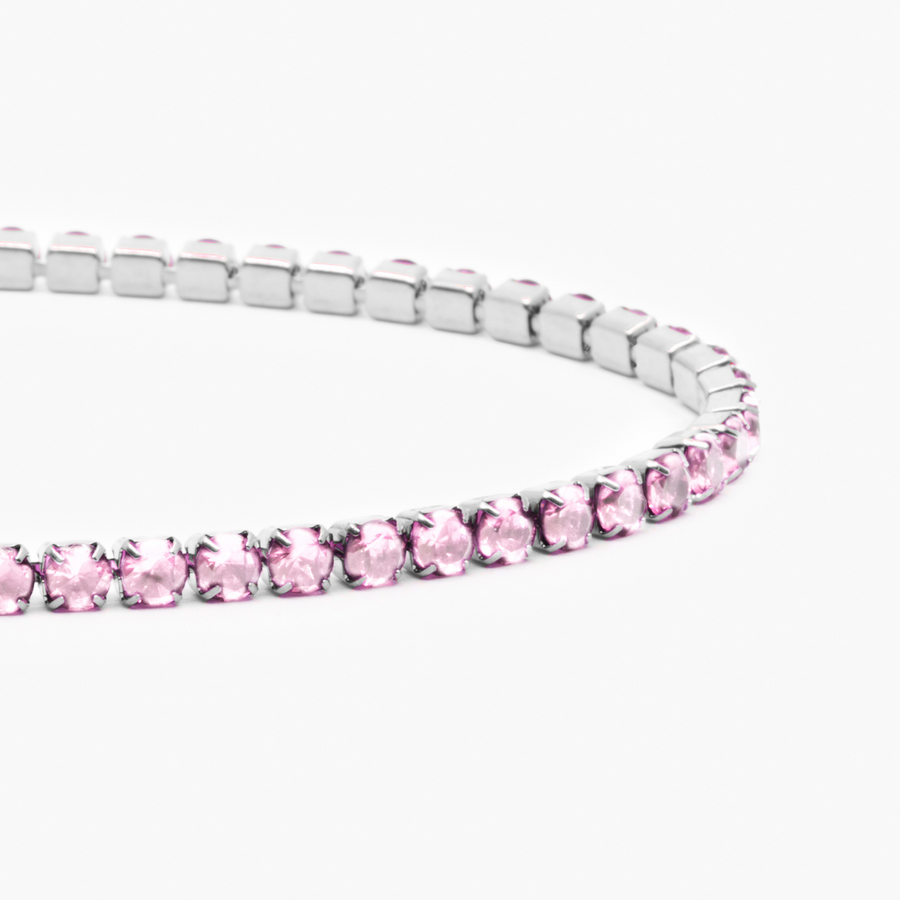 Tennis Pink Bracelet (Silber)