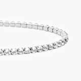 Tennis White Bracelet (Silver)