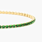 Tennis Green Bracelet (Gold)