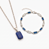 Ultramarine X Azure Set in silver — Ultramarine pendant and Azure bracelet