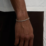 Tennis White Bracelet (Gold)