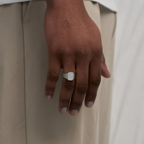 Watch White Ring (Silber)