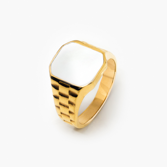 Watch White Ring (Gold)