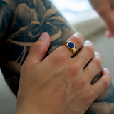 Oval Lapis Ring (Gold)