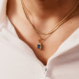 azure + cuban 3mm chain