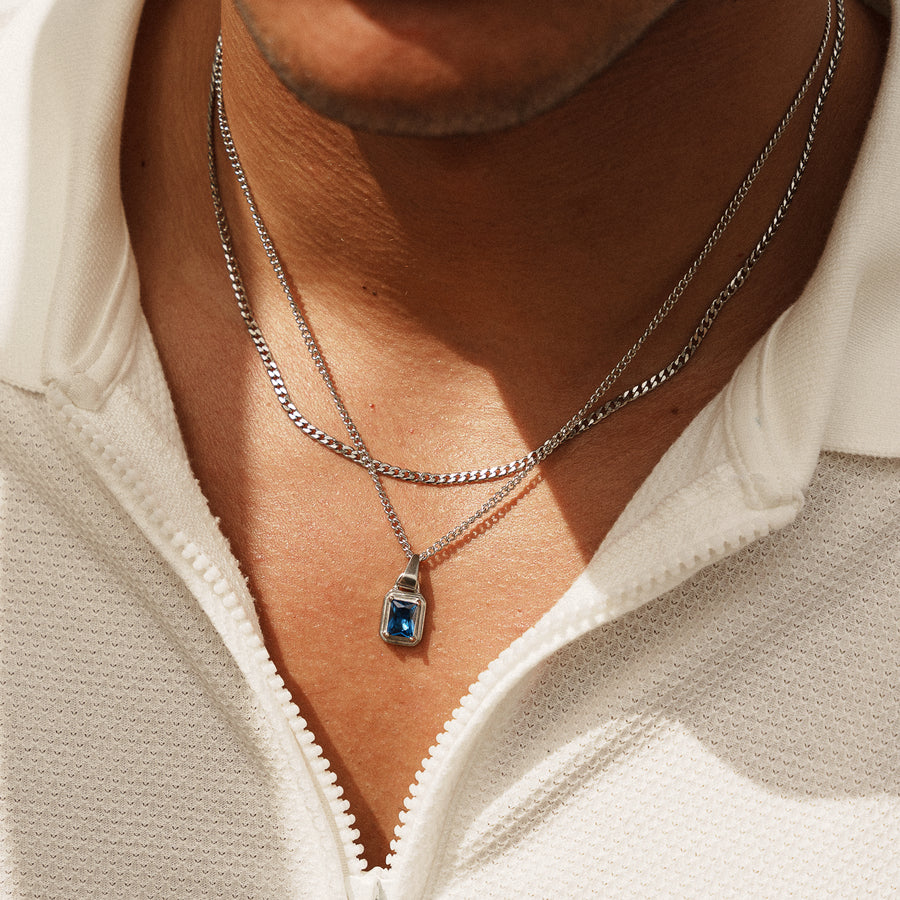 azure + cuban chain 3mm