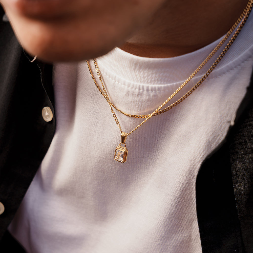 blanc + cuban 3mm chain