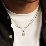 blanc necklace + cuban chain 3mm