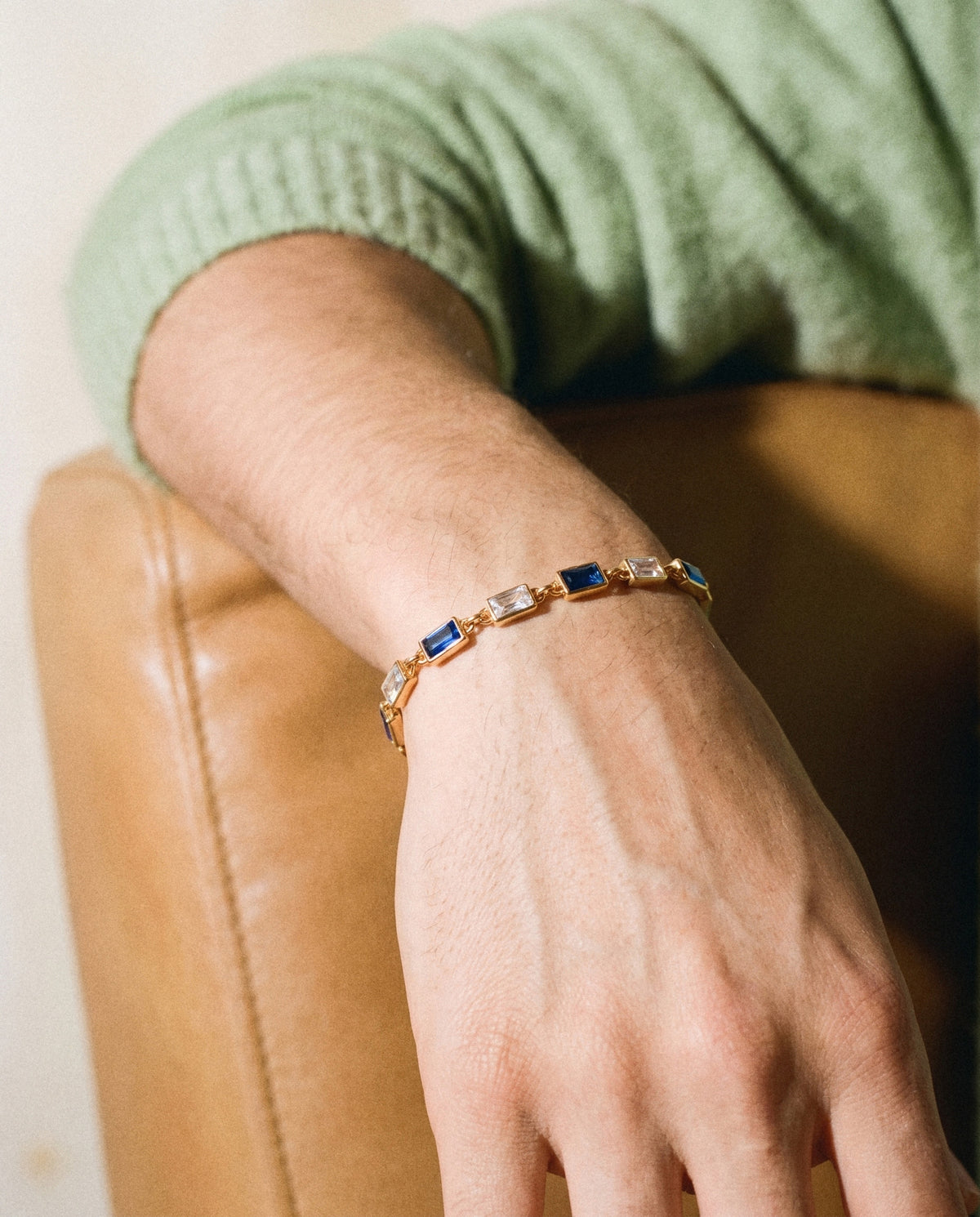 Azure Bracelet (Gold), worn