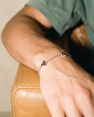 Black Clover Bracelet (Silver), worn