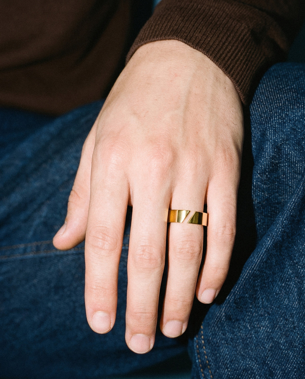 Essential Ring (Gold), worn