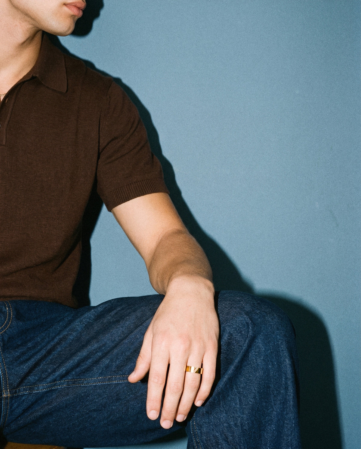 Essential Ring (Gold), worn
