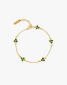 Green Clover Bracelet (Gold)