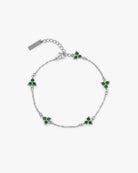 Green Clover Bracelet (Silver)