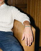 Tennis Green Bracelet (Silver), worn