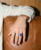 Watch Blue Ring (Silver), worn