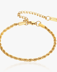 Rope Bracelet (Gold) 3MM - Essence Amsterdam