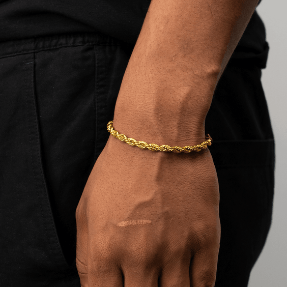 Rope Bracelet (Gold) 5MM - Essence Amsterdam