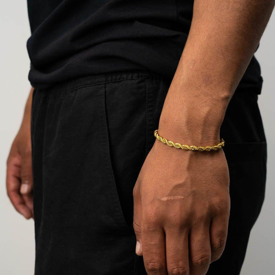 Rope Bracelet (Gold) 5MM - Essence Amsterdam