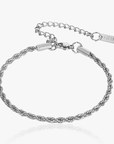 Rope Bracelet (Silver) 3MM - Essence Amsterdam