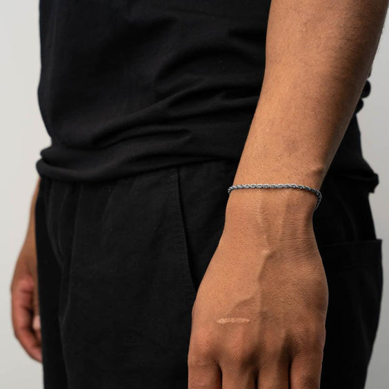 Rope Bracelet (Silver) 3MM - Essence Amsterdam
