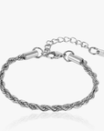 Rope Bracelet (Silver) 4MM - Essence Amsterdam
