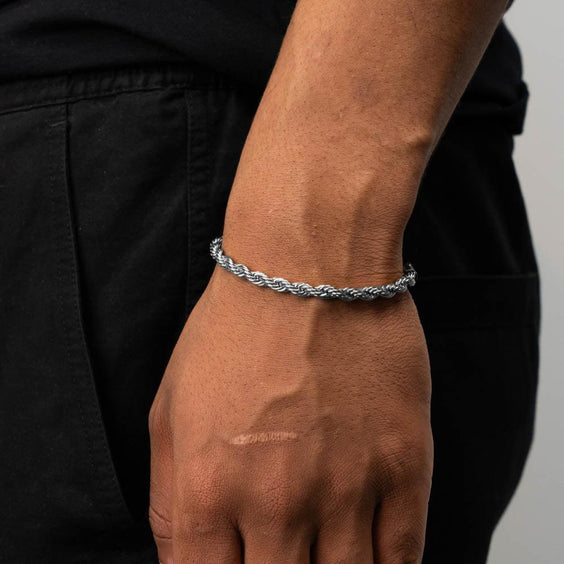 Rope Bracelet (Silver) 5MM - Essence Amsterdam