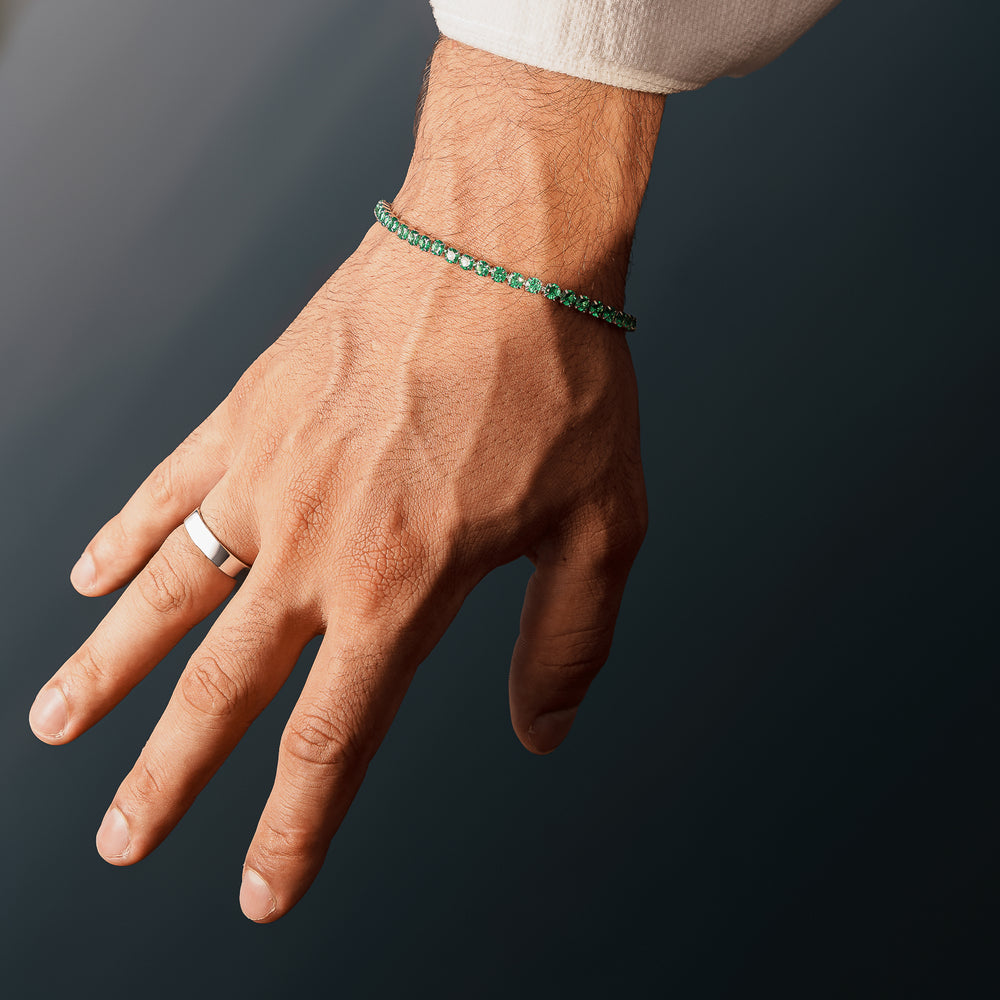 tennis green bracelet + 