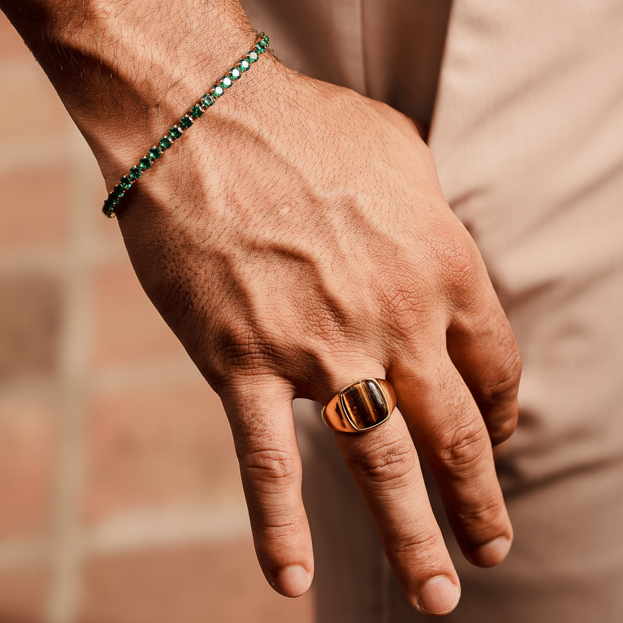 tennis green bracelet + 